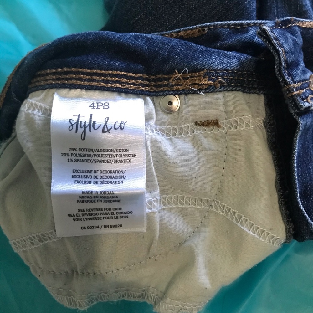 Style & co‎ Jeans size 4PS straight leg - Picture 7 of 7